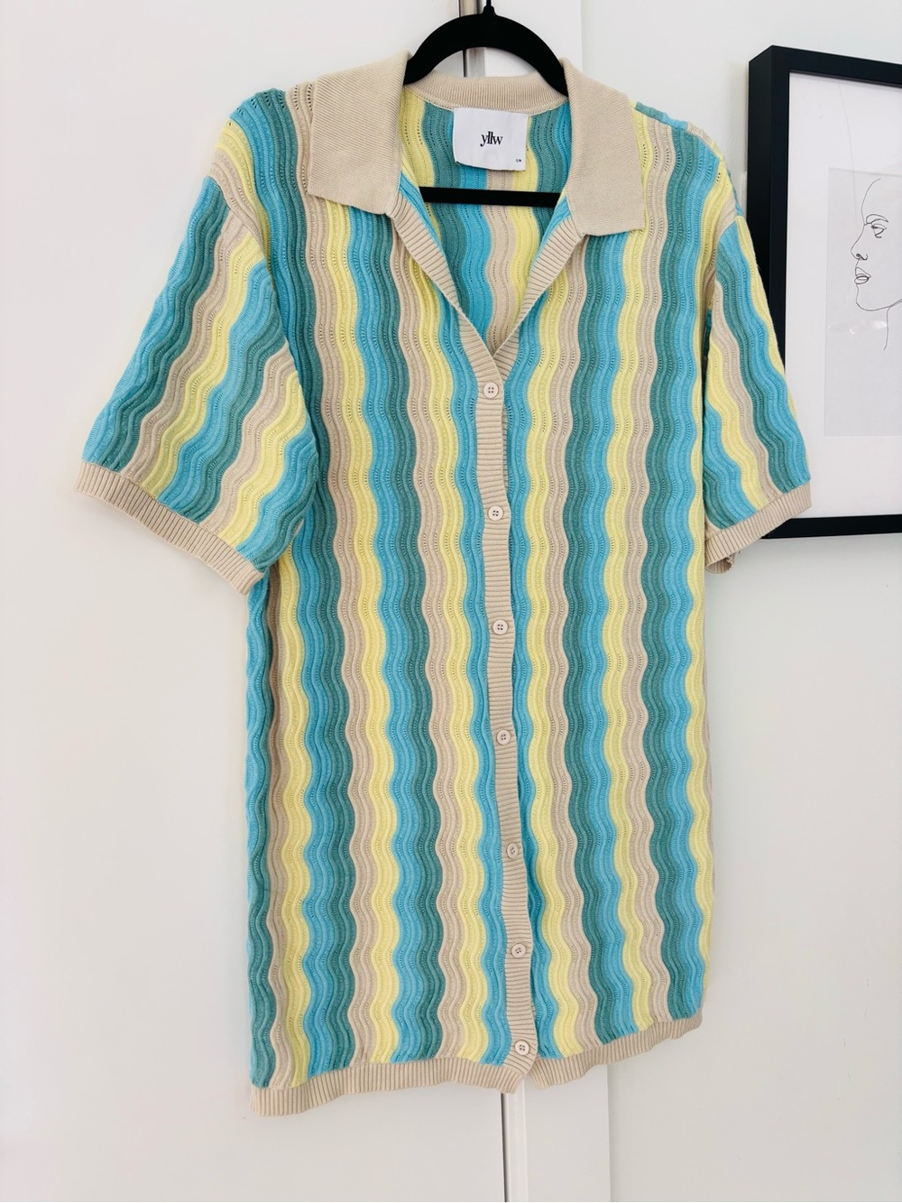 Yellow the Label Felix Knit collar button up dress size small/medium - Picture 3 of 6